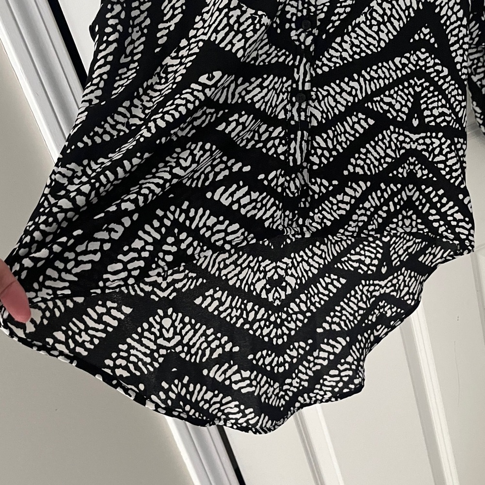 Three Eighty Two Oversized Button Down High Low 3… - image 5